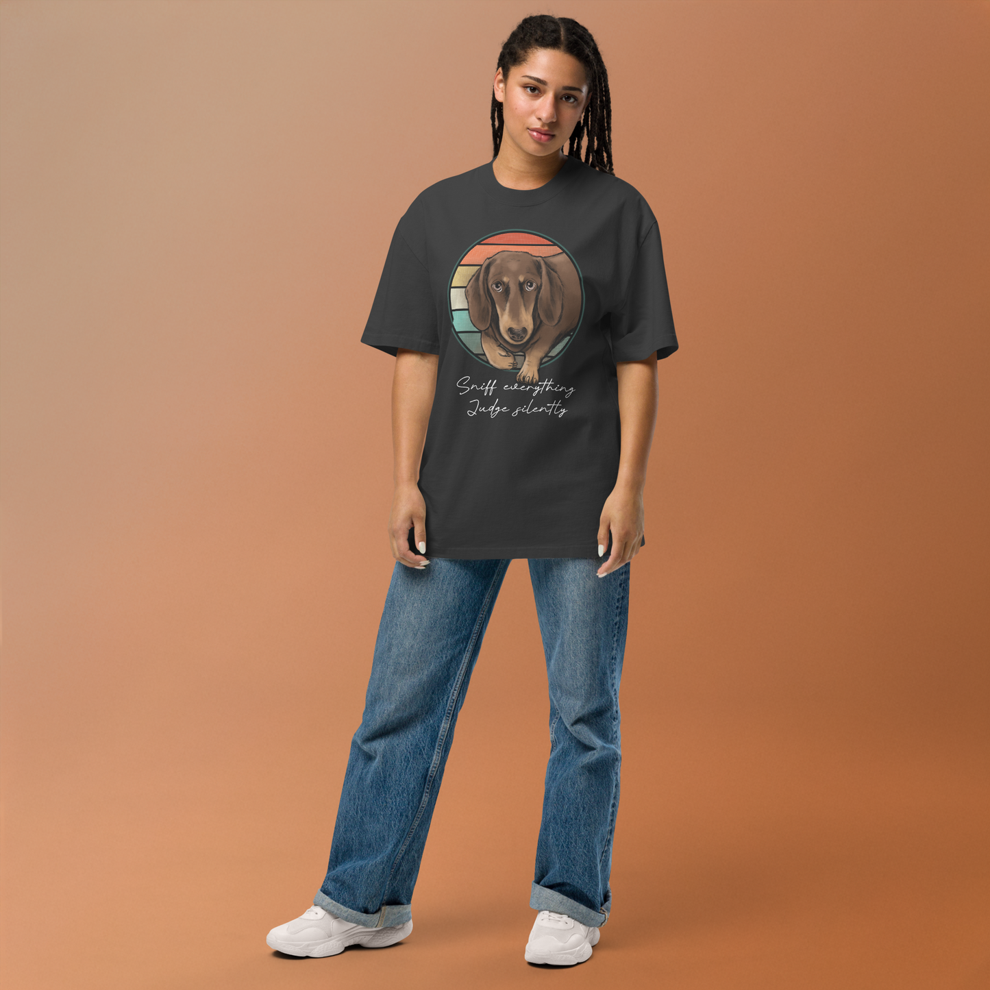 Judge Silently Tee – Oversized Print