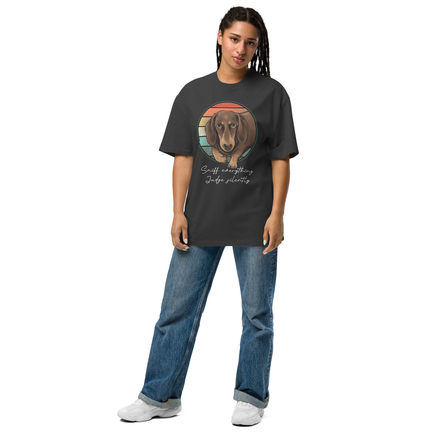 Judge Silently Tee – Oversized Print