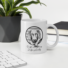 White glossy mug